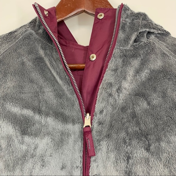 Free Country Reversible Gray Fax Fur Garnet Radiance Jacket New Nwt Size Small - Picture 8 of 16